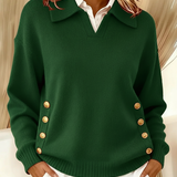 Vynette | Pull Col en V à Col Polo