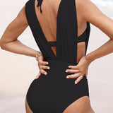 Sylvie - Maillot gainant col plongeant