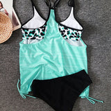 Eugénie - Tankini uni à imprimé léopard