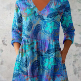 Adeline | Blouse Longue a Imprime Graphique