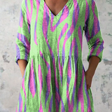 Myriam | Blouse Longue a Imprime Graphique