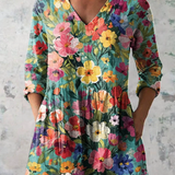 Maya | Blouse Longue a Imprime Graphique