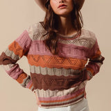 Raphaelle | Pull Raye a Manches Longues