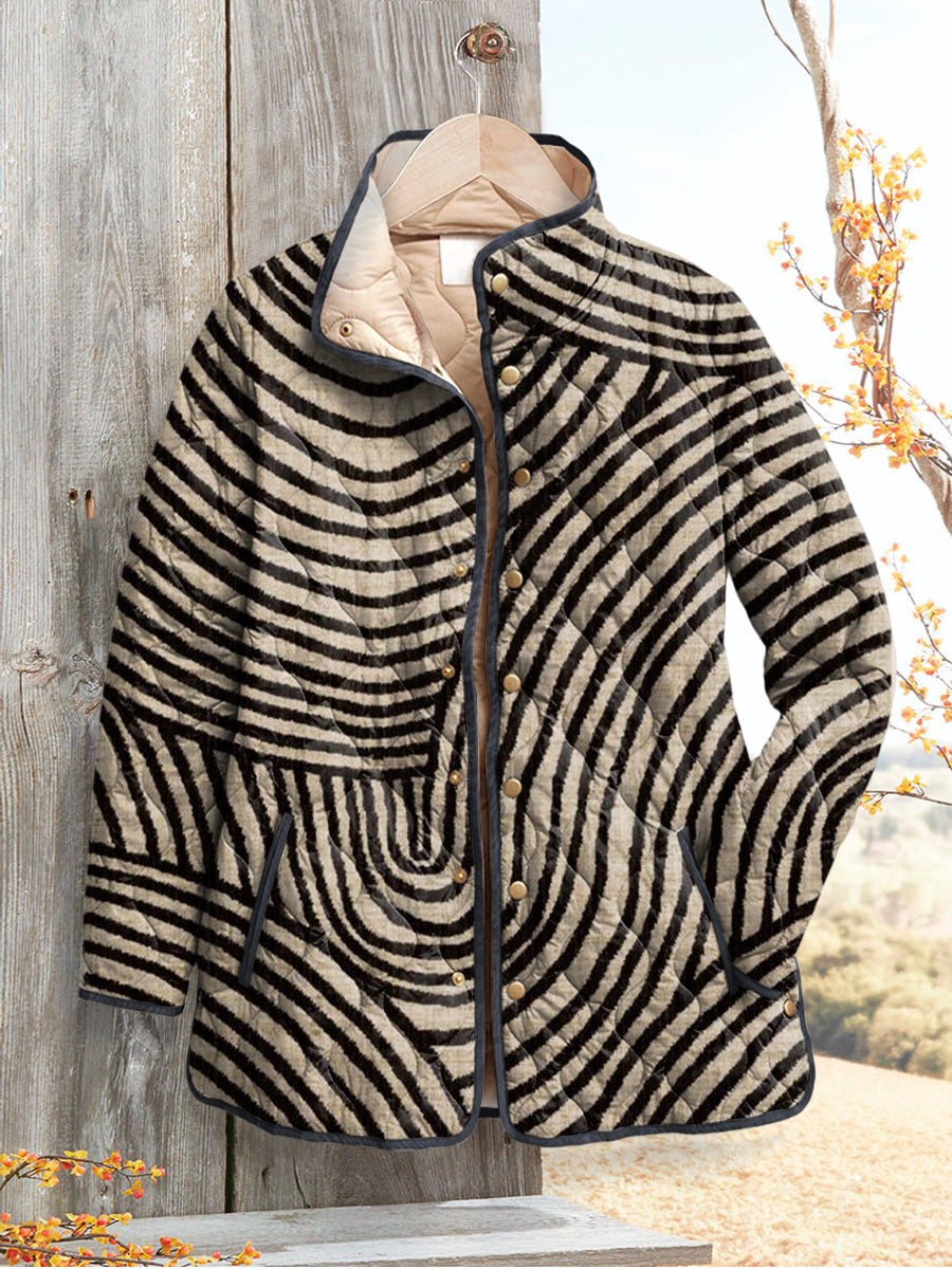 Constance | Veste Matelassée Cercles Rétro