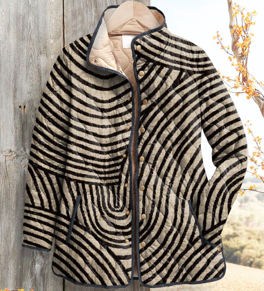 Constance | Veste Matelassée Cercles Rétro