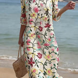 Alice – Robe d'Été Florale à Boutons