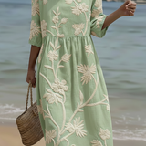 Élodie – Robe d'Été Florale Ceinturée
