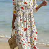 Lucie – Robe d'Été Florale Bohème