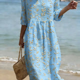 Claire – Robe d'Été Florale Col V