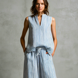 Léonie | Ensemble Palazzo décolleté profond