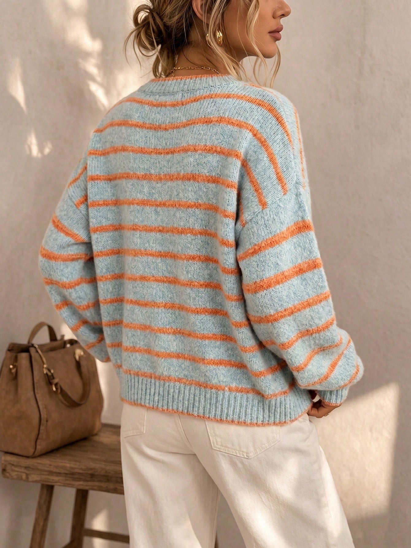 Mabel | Cardigan Tricoté Rayé pour Femme