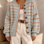 Mabel | Cardigan Tricoté Rayé pour Femme