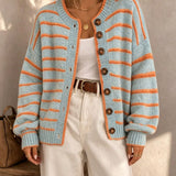 Mabel | Cardigan Tricoté Rayé pour Femme
