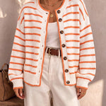 Mabel | Cardigan Tricoté Rayé pour Femme
