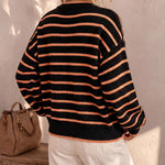 Mabel | Cardigan Tricoté Rayé pour Femme