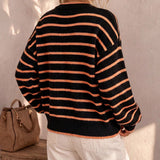 Mabel | Cardigan Tricoté Rayé pour Femme