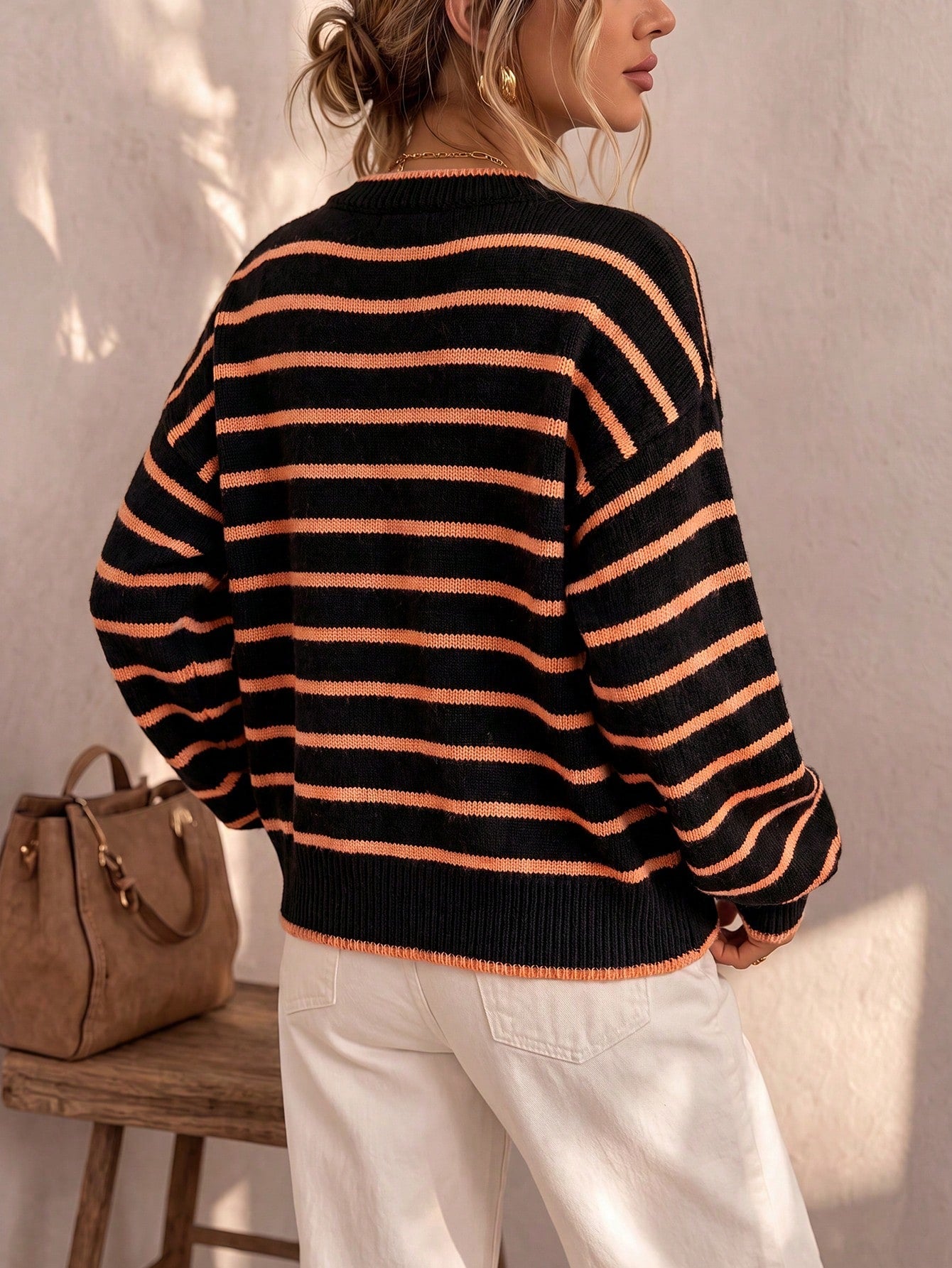 Mabel | Cardigan Tricoté Rayé pour Femme