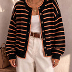 Mabel | Cardigan Tricoté Rayé pour Femme