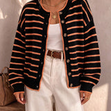 Mabel | Cardigan Tricoté Rayé pour Femme