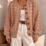 Mabel | Cardigan Tricoté Rayé pour Femme