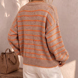 Mabel | Cardigan Tricoté Rayé pour Femme