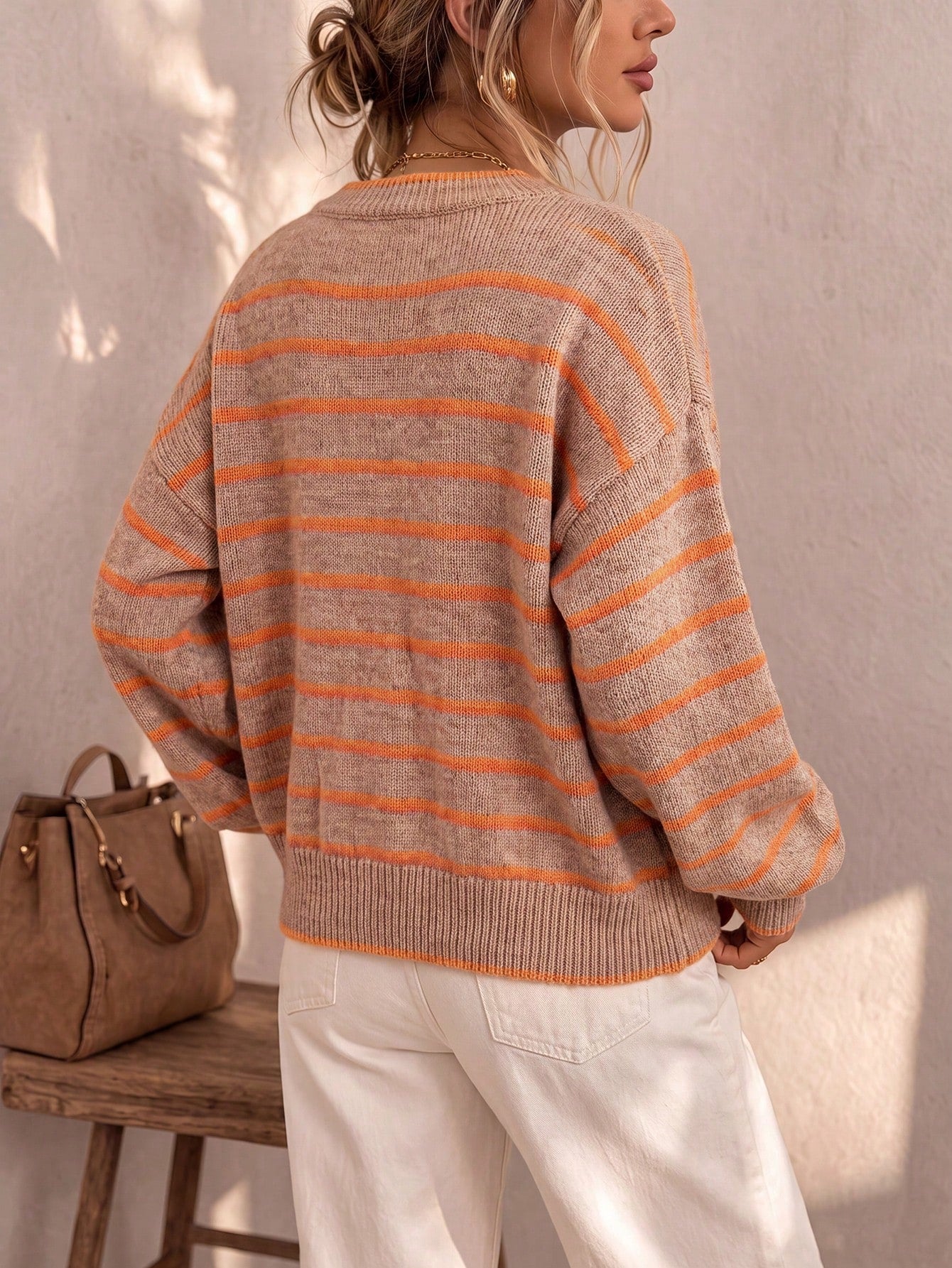 Mabel | Cardigan Tricoté Rayé pour Femme