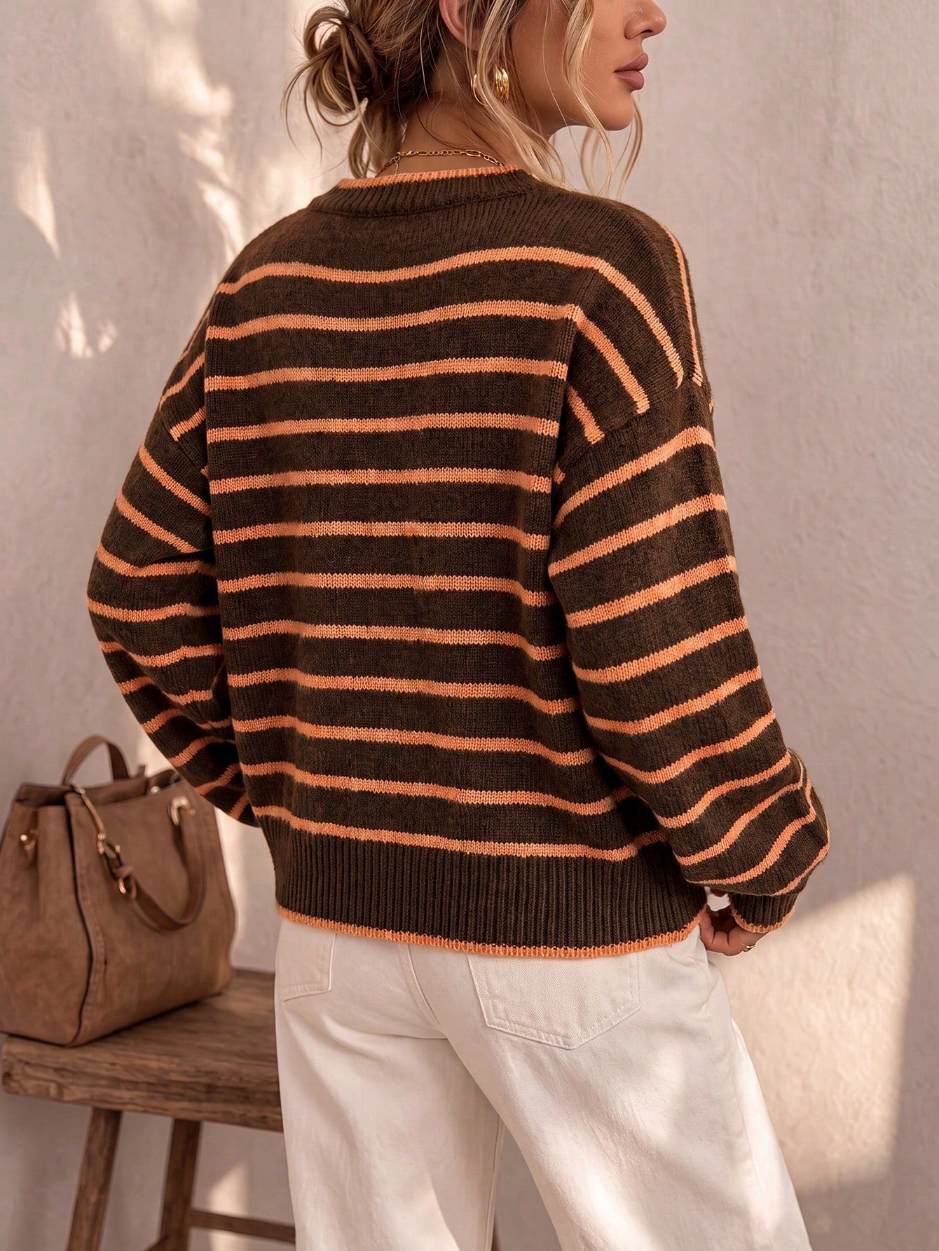 Mabel | Cardigan Tricoté Rayé pour Femme
