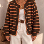 Mabel | Cardigan Tricoté Rayé pour Femme