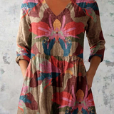 Aline | Blouse Longue a Imprime Graphique