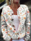 Greta | Cardigan Tricoté Fleuri Vintage
