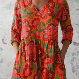 Katia | Blouse Longue a Imprime Graphique