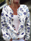 Vynora | Cardigan Boutonné Fleuri Vintage à Motif d'Oiseaux