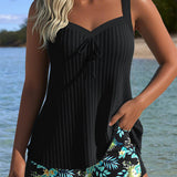 Aurélie - Tankini rayé avec short de plage