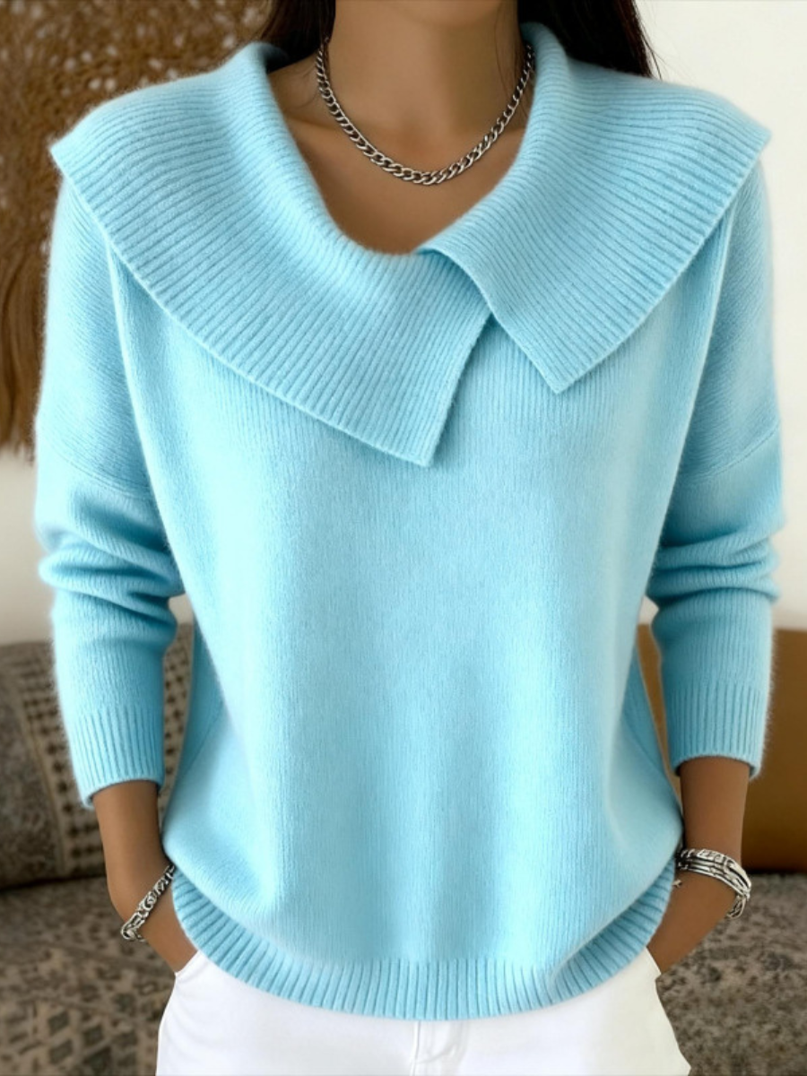 Justine | Pull Chaud à Col Doux