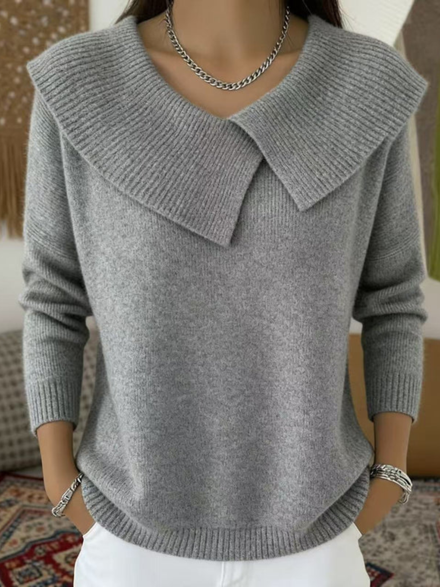 Justine | Pull Chaud à Col Doux