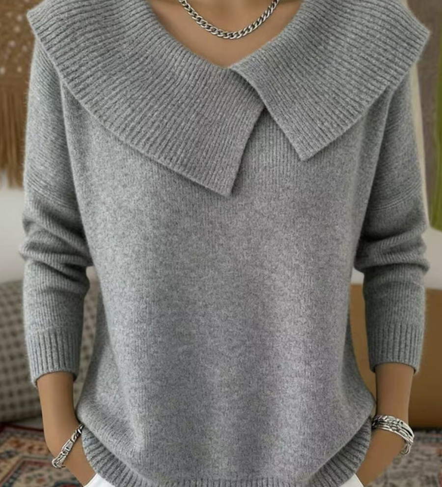 Justine | Pull Chaud à Col Doux