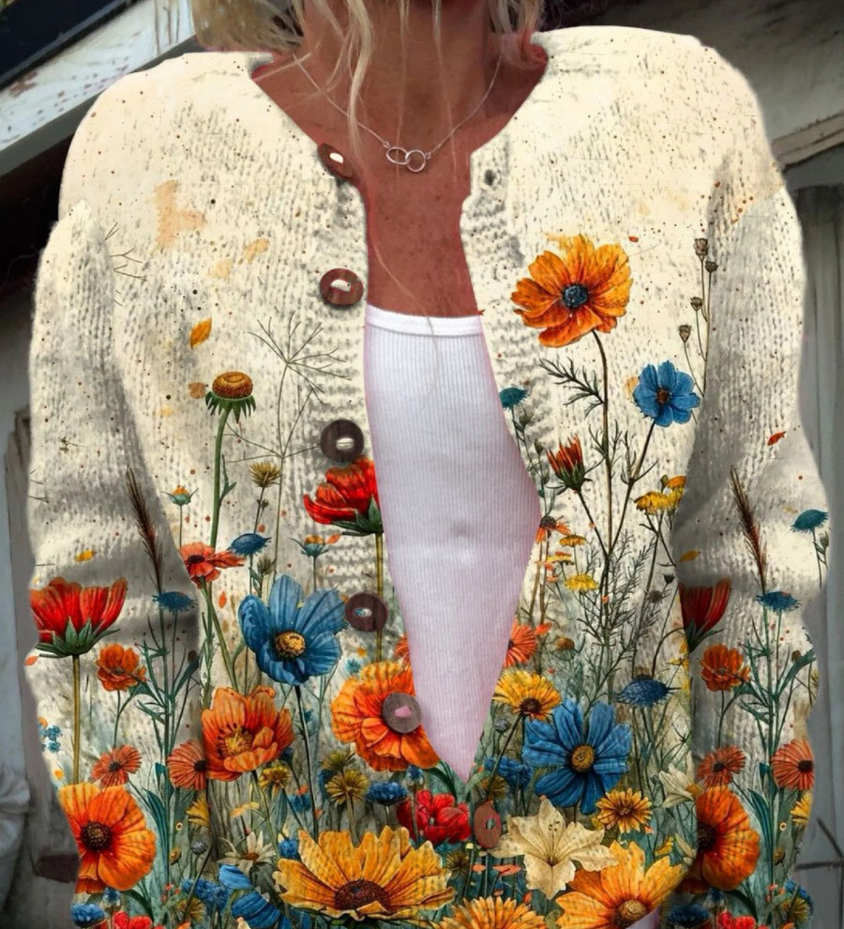 Tansy | Cardigan Imprimé Fleuri Vintage