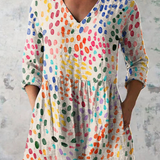 Noelle | Blouse Longue a Imprime Graphique