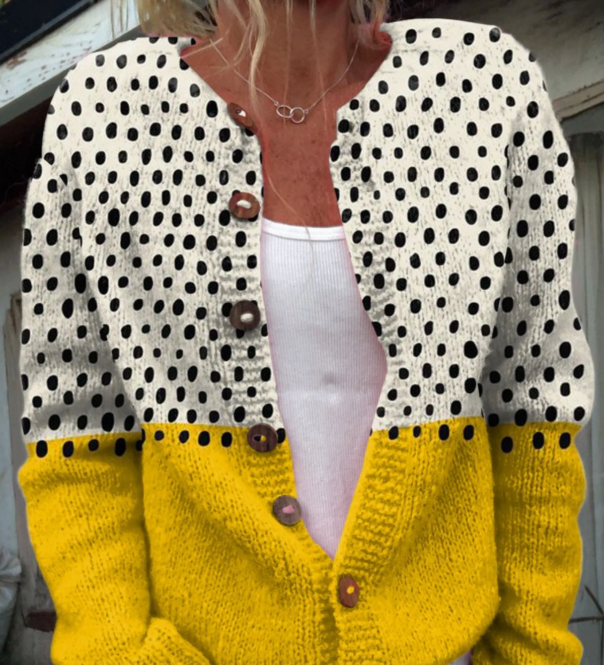Junella | Cardigan Tricoté Vintage