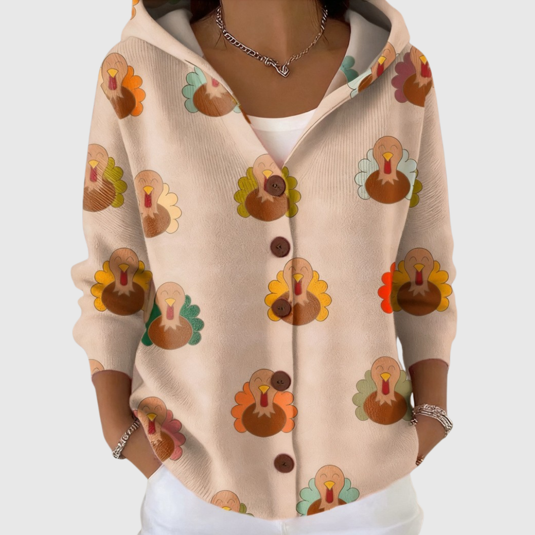 Pierina | Veste à capuche boutonnée