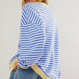 Dorothee | Pull Oversize Raye a Manches Chauve-Souris