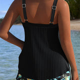 Aurélie - Tankini rayé avec short de plage