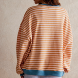 Dorothee | Pull Oversize Raye a Manches Chauve-Souris