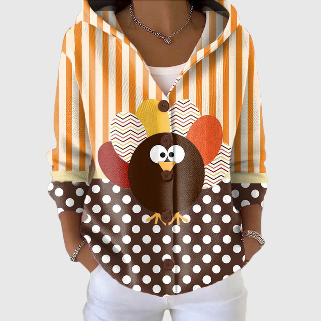 Alba | Veste à capuche boutonnée