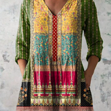 Nina | Blouse Longue a Imprime Graphique