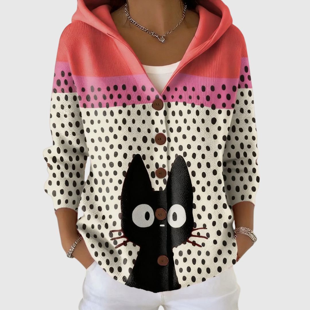 Loreta | Veste à capuche boutonnée