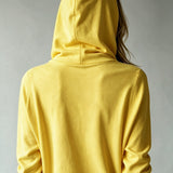 Cardigan Moutarde à Capuche et Boutons
