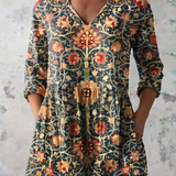 Livia | Blouse Longue a Imprime Graphique