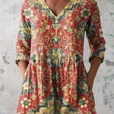 Victoria | Blouse Longue a Imprime Graphique