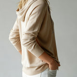 Cardigan Abricot à Capuche et Boutons